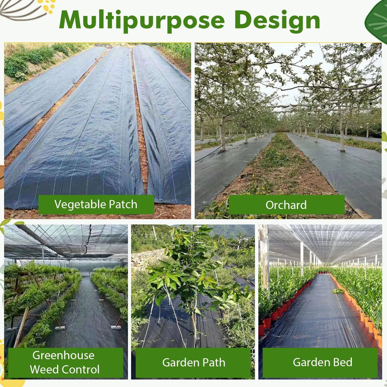 6.5 x 330/4 x 250/6 x 300 Feet Weed Barrier Landscape Fabric by DirectDeals
