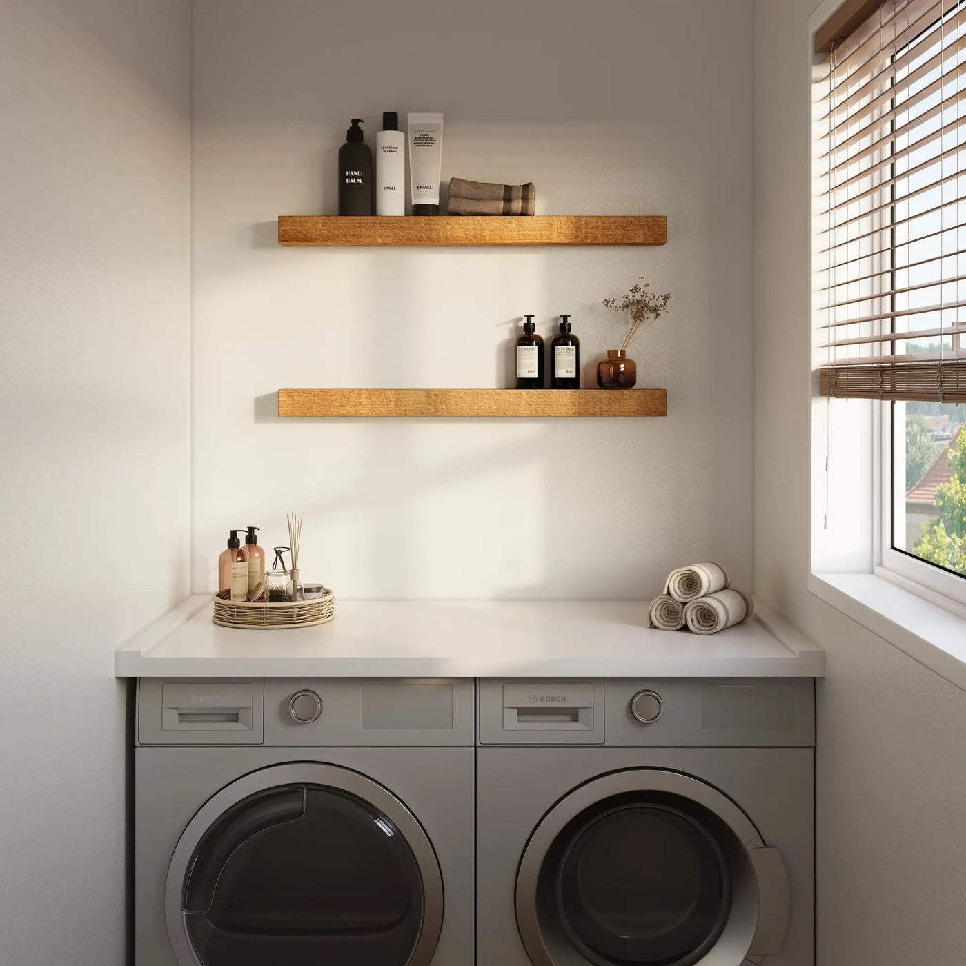 Real Wood Floating Kitchen Shelves by Dogberrycollections
