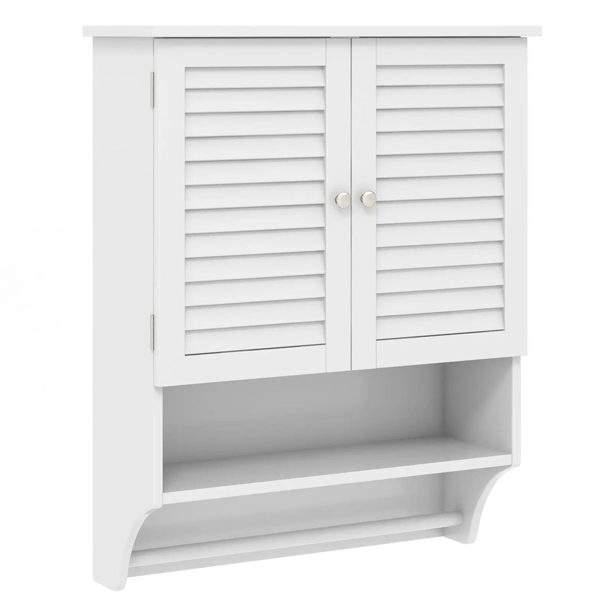 2-Doors Bathroom Wall-Mounted Medicine Cabinet with Towel Bar by DirectDeals