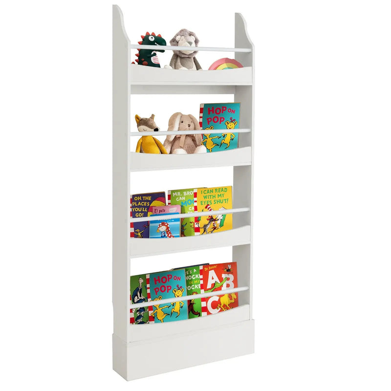 4-Tier Bookshelf with 2 Anti-Tipping Kits for Books and Magazines by DirectDeals