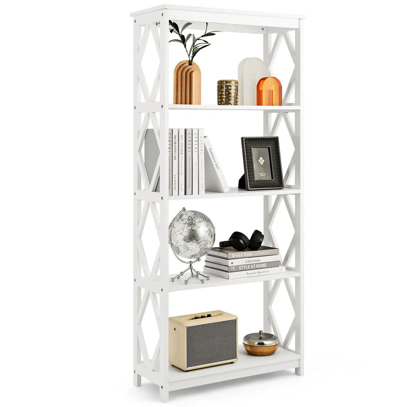 5-Tier Modern Freestanding Bookcase with Open Shelves by DirectDeals