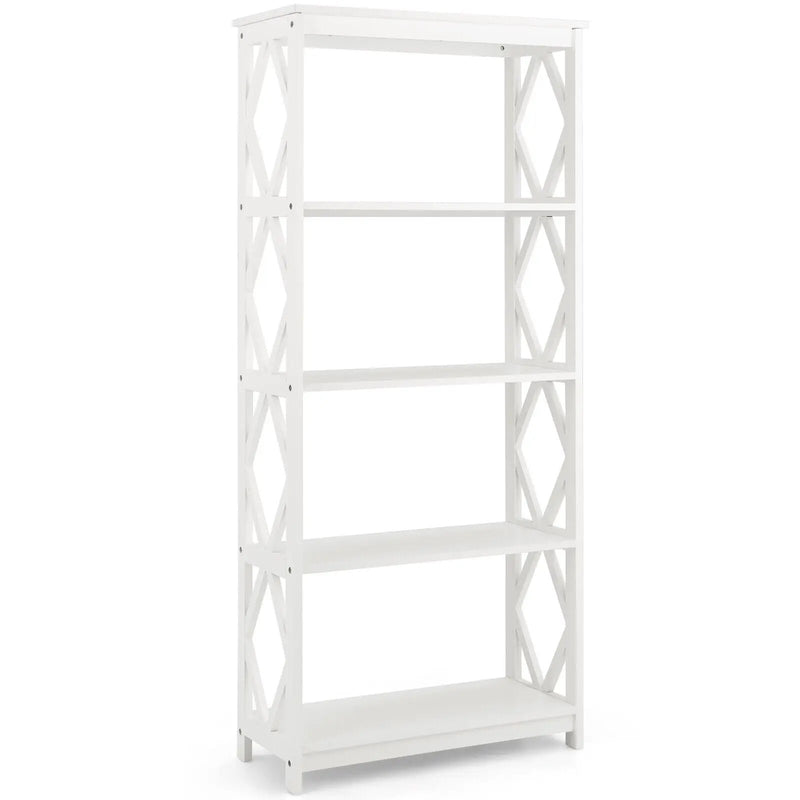 5-Tier Modern Freestanding Bookcase with Open Shelves by DirectDeals