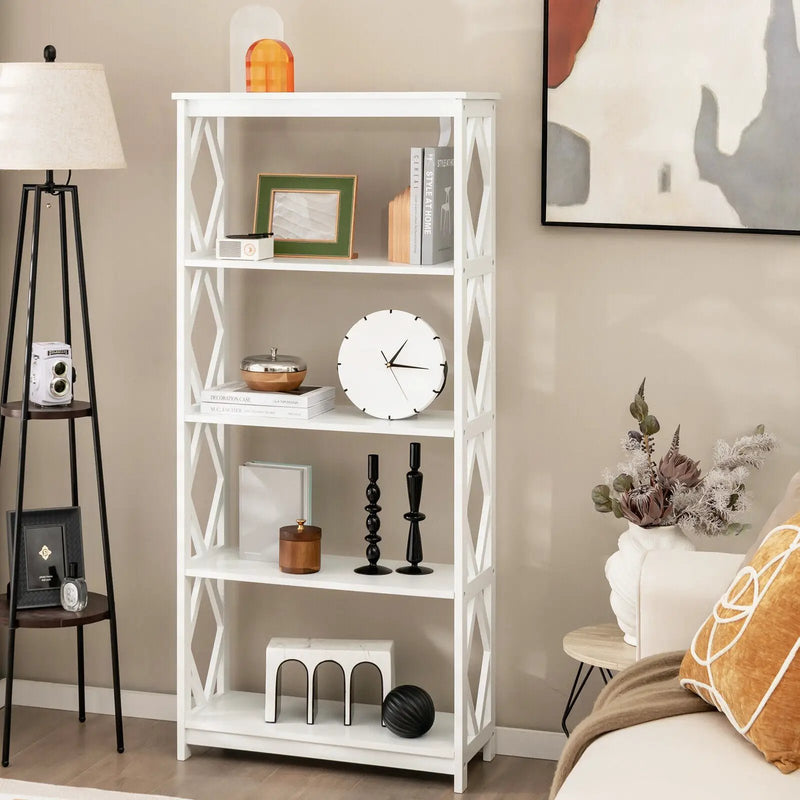 5-Tier Modern Freestanding Bookcase with Open Shelves by DirectDeals