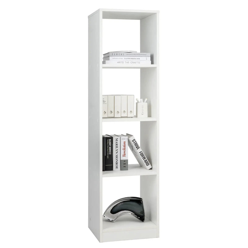 5 Tiers 4-Cube Narrow Bookshelf with 4 Anti-Tipping Kits by DirectDeals