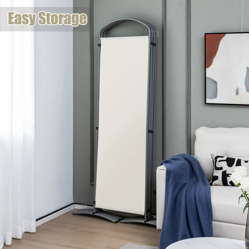 6 Feet 6-Panels Freestanding Folding Privacy Screen-White by DirectDeals