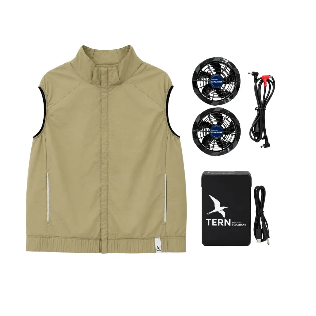 30V Battery-Powered Fan-Cooled Vest Complete Cooling System Kit by Tomahawk Power