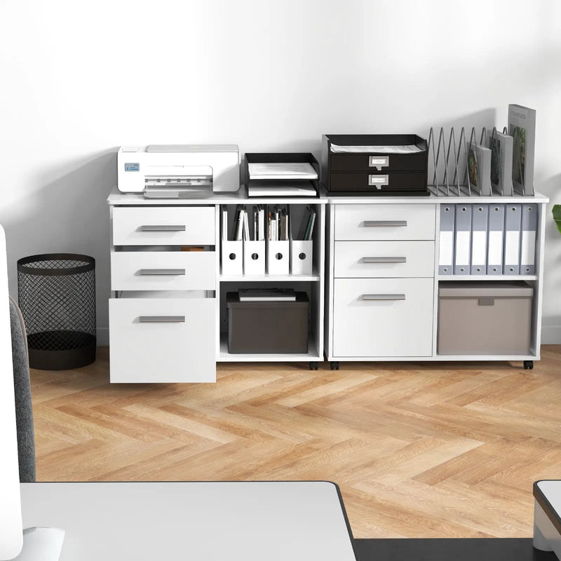3-Drawer Mobile Lateral File Cabinet Printer Stand by DirectDeals