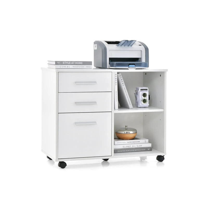 3-Drawer Mobile Lateral File Cabinet Printer Stand by DirectDeals
