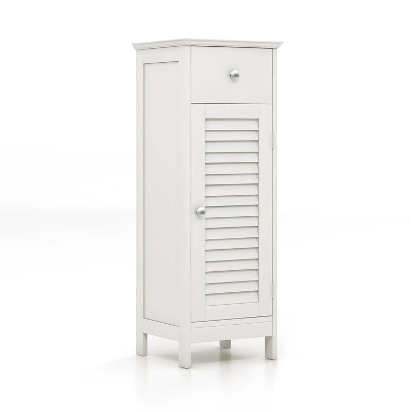 Woodern Bathroom Floor Storage Cabinet with Drawer and Shutter Door by DirectDeals