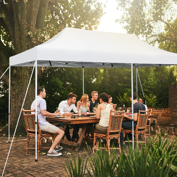 10 x 20 Feet Outdoor Pop-Up Patio Folding Canopy Tent-White, photo 2 of 8