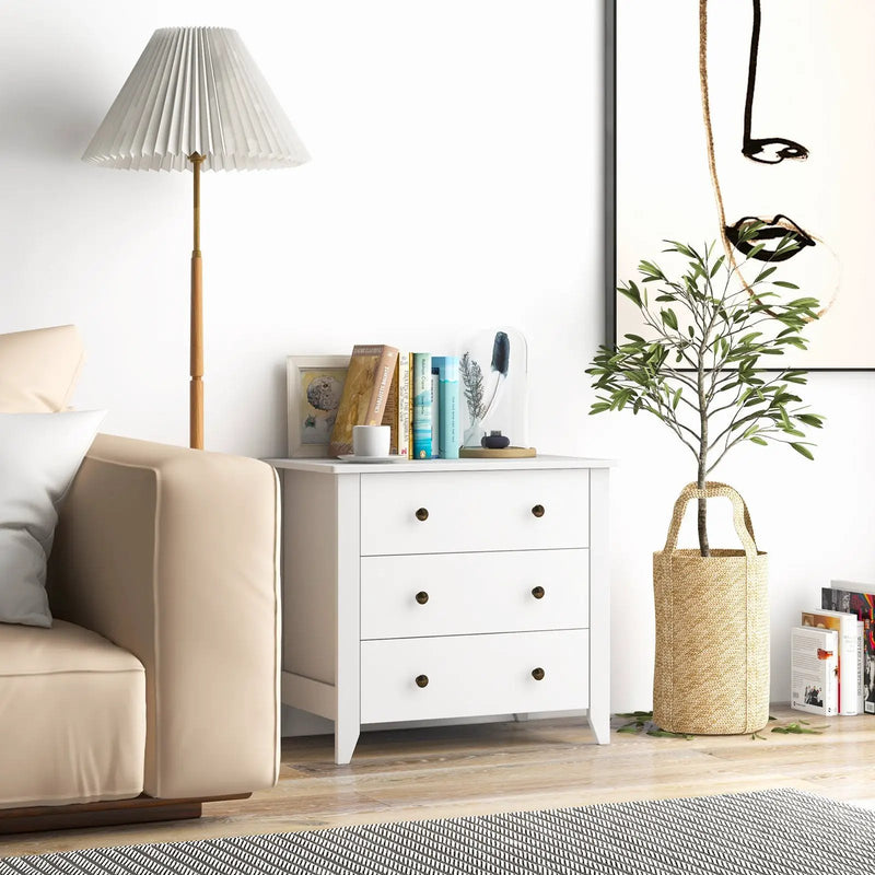 3 Drawer Dresser Chest of Drawers Bedside Table by DirectDeals