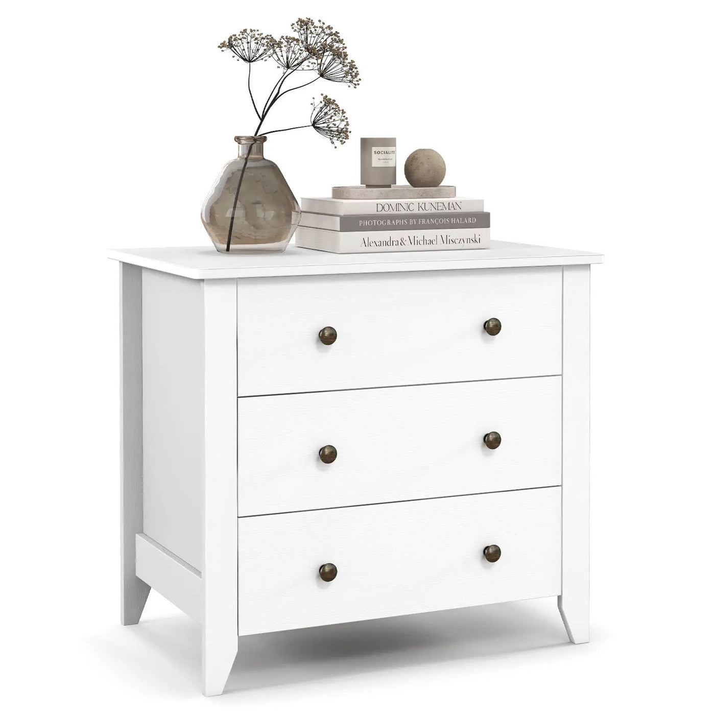 3 Drawer Dresser Chest of Drawers Bedside Table by DirectDeals