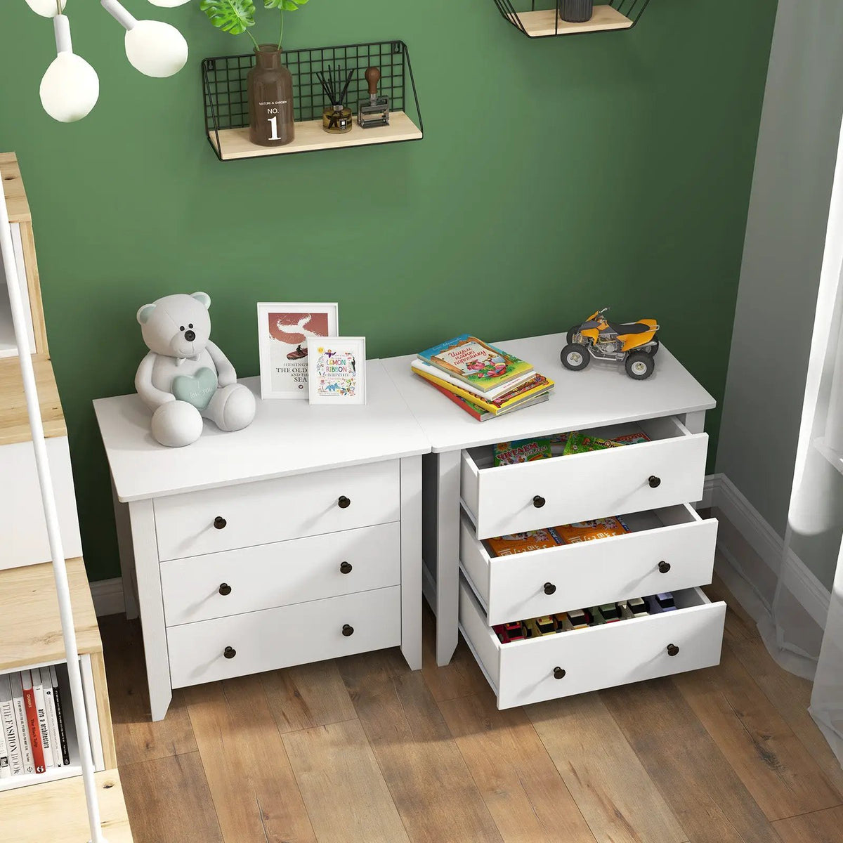 3 Drawer Dresser Chest of Drawers Bedside Table by DirectDeals