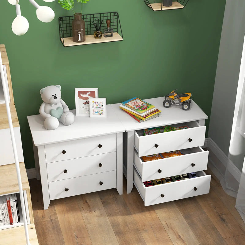 3 Drawer Dresser Chest of Drawers Bedside Table by DirectDeals