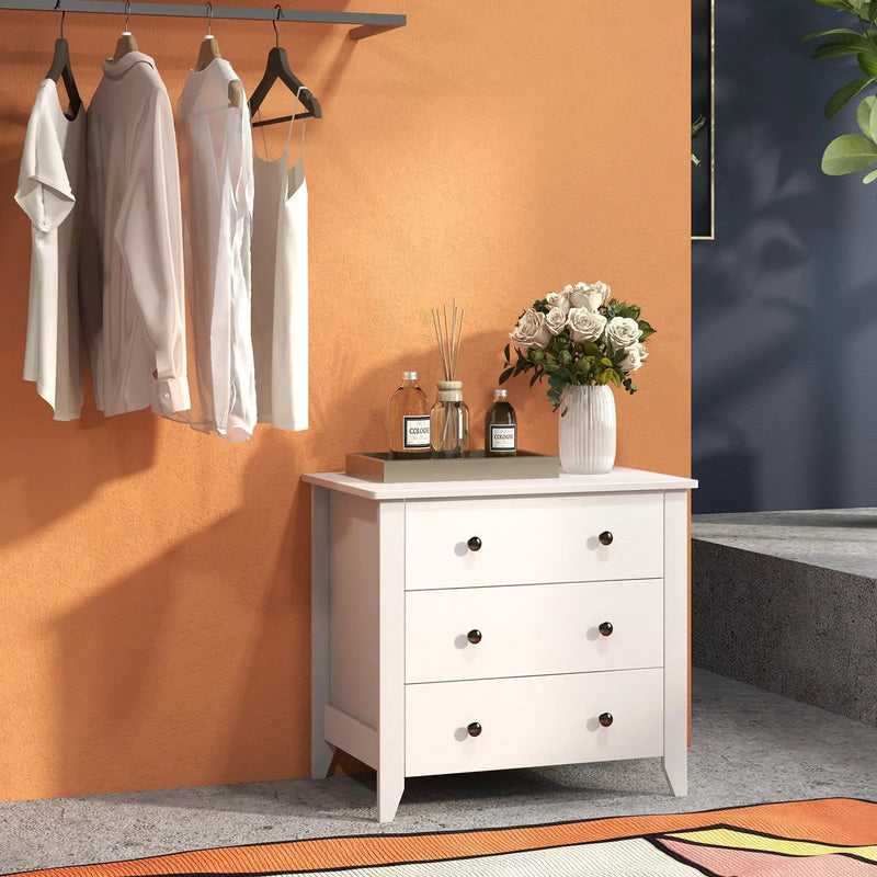 3 Drawer Dresser Chest of Drawers Bedside Table by DirectDeals