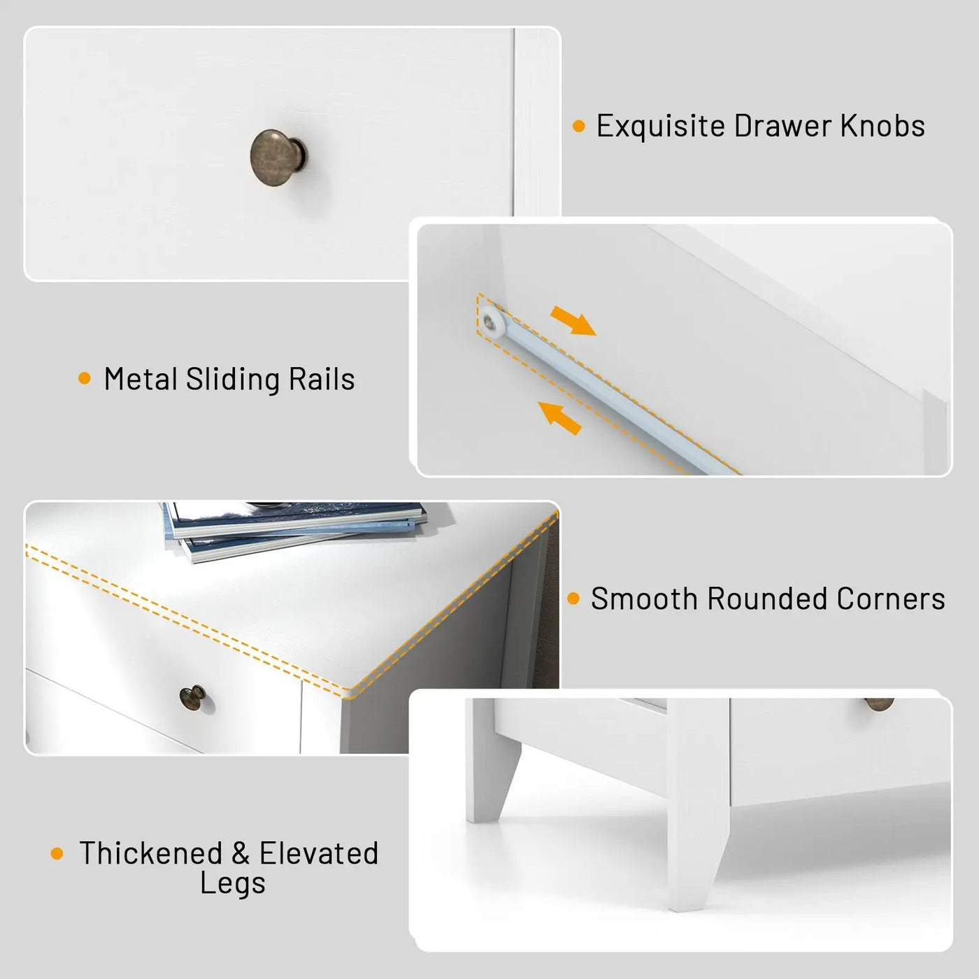 3 Drawer Dresser Chest of Drawers Bedside Table by DirectDeals