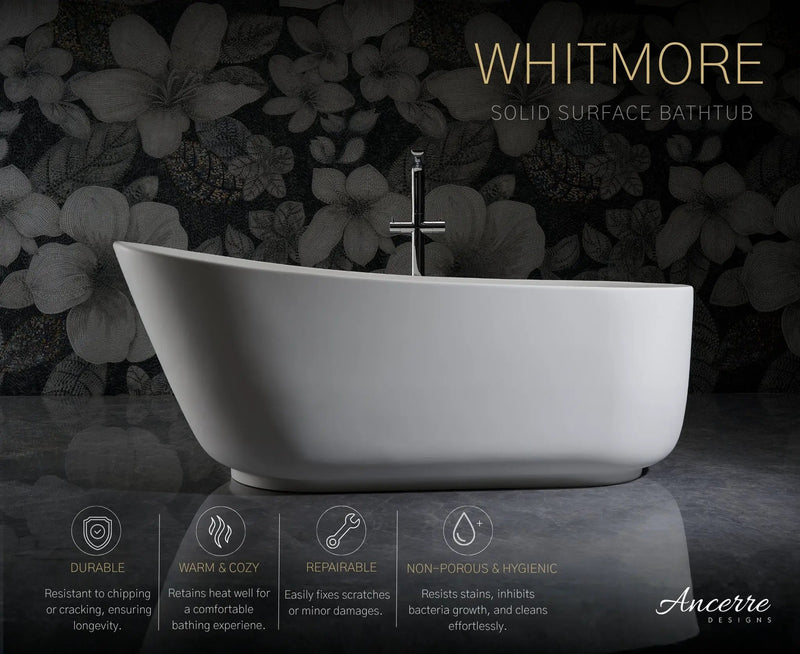 Whitmore Freestanding Solid Surface Bathtub by Ancerre Designs