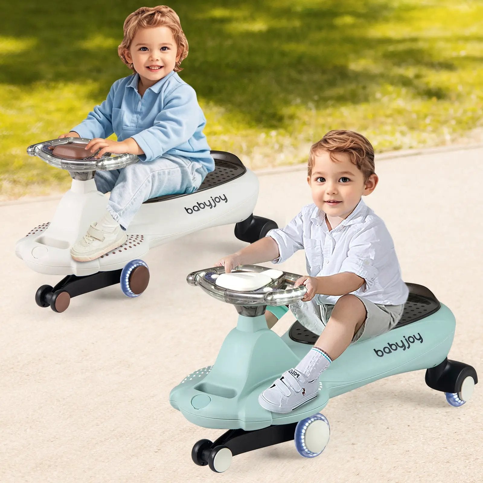 Wiggle Car with Hauling Rope Ride on Toy with Under-Seat Storage by DirectDeals