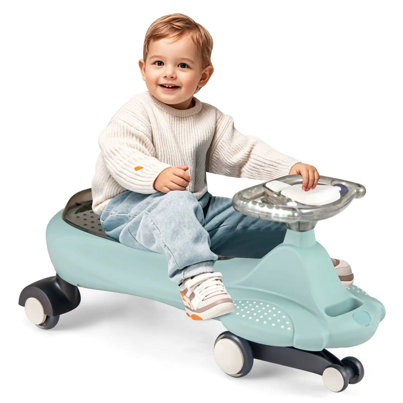Wiggle Car with Hauling Rope Ride on Toy with Under-Seat Storage by DirectDeals