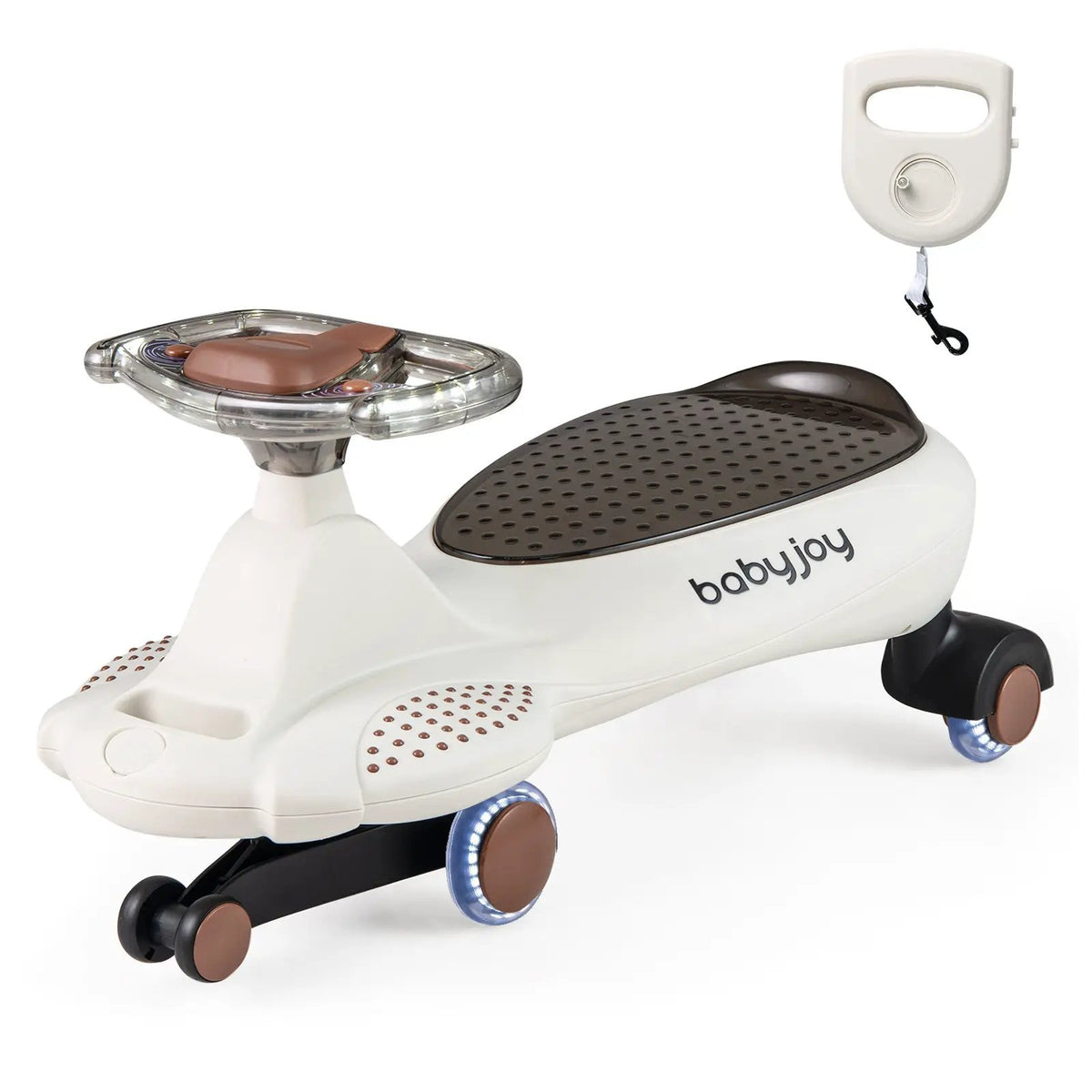 Wiggle Car with Hauling Rope Ride on Toy with Under-Seat Storage by DirectDeals