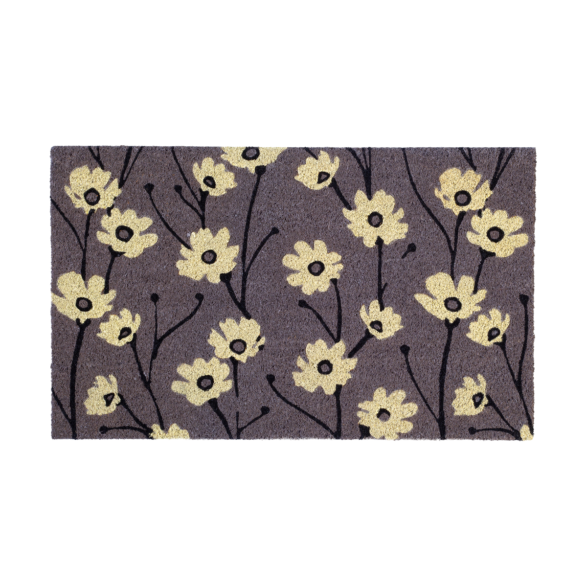 Wild Flowers - Gray Coir Doormat, photo 6 of 22