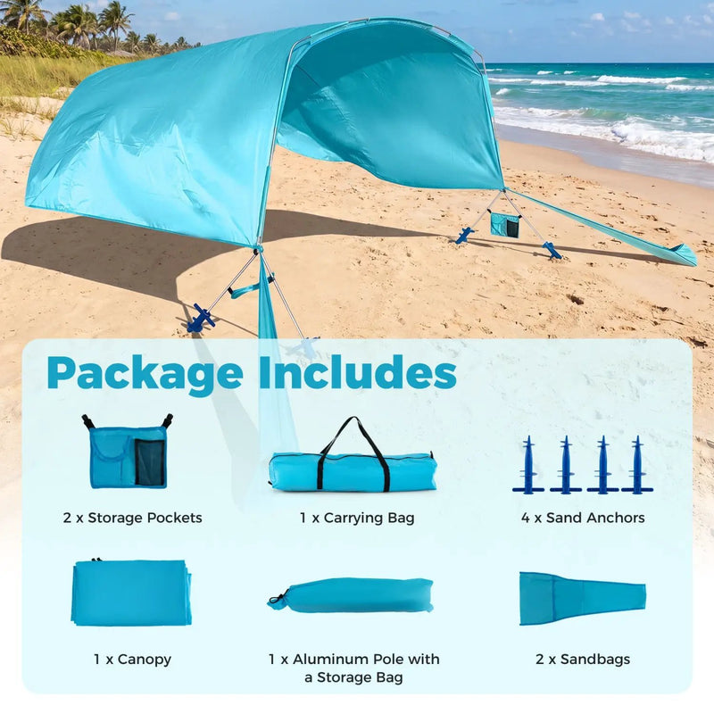 Wind Powered Beach Tent Portable Sun Shelter Canopy for Picnic by DirectDeals