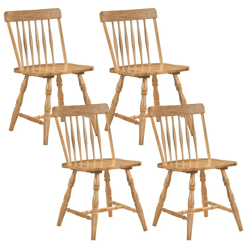 Windsor Dining Chairs Set of 4 with Curved Spindle Back by DirectDeals