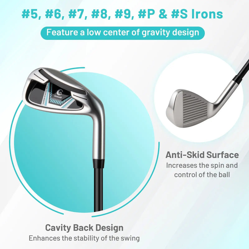 Women's Complete Golf Clubs and Bag Set Golf Stand Bag-Green by DirectDeals