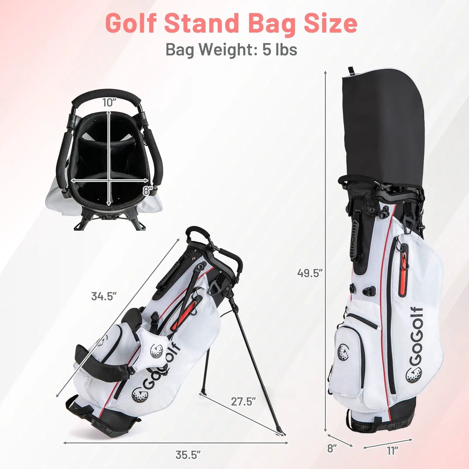 Women's Complete Golf Clubs and Bag Set with Headcovers and Putter-Red by DirectDeals