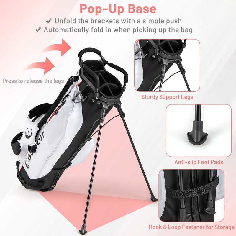 Women's Complete Golf Clubs and Bag Set with Headcovers and Putter-Red by DirectDeals
