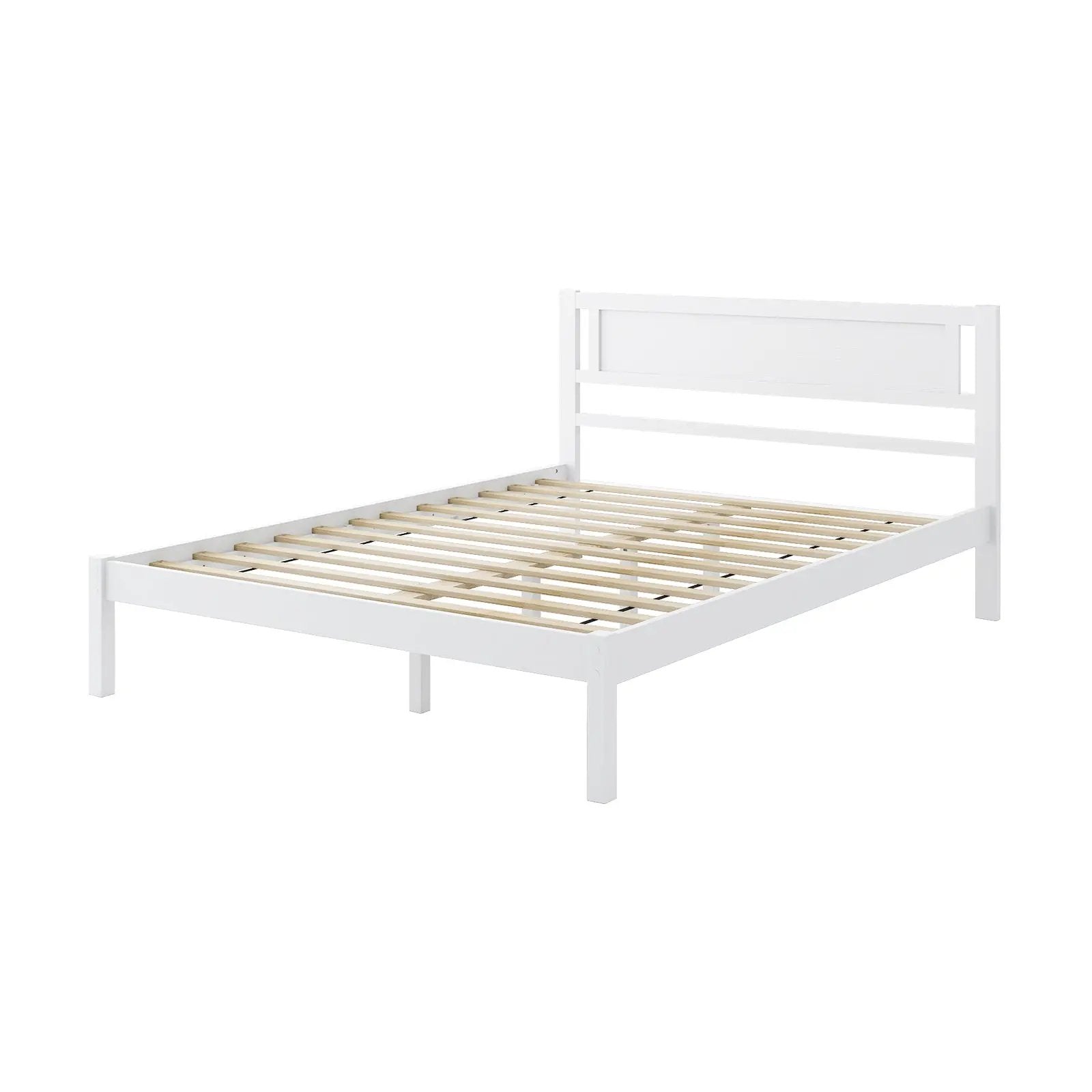 Twin/Full/Queen Size Wood Bed Frame with Headboard and Wooden Slats Support by DirectDeals