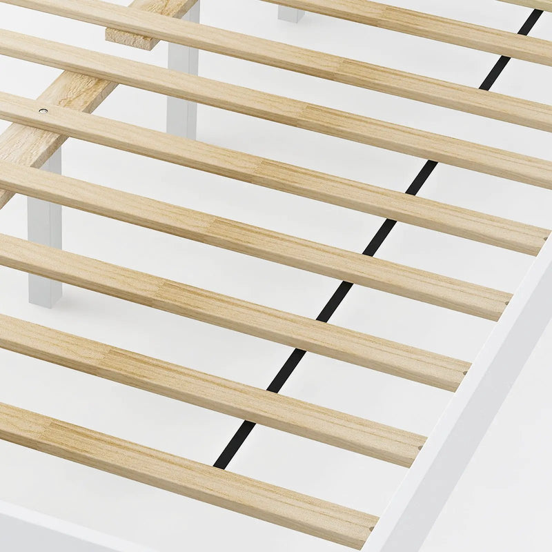 Twin/Full/Queen Size Wood Bed Frame with Headboard and Wooden Slats Support by DirectDeals