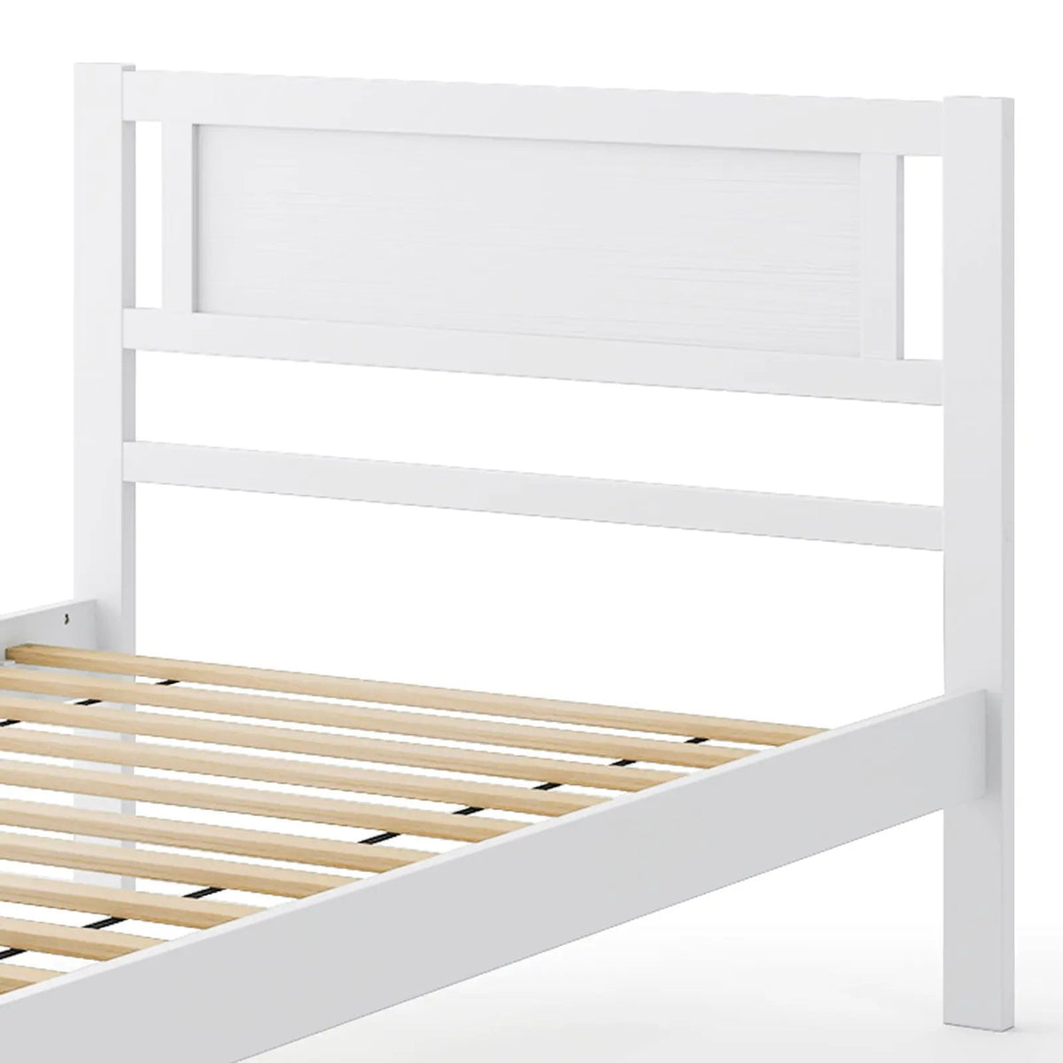 Twin/Full/Queen Size Wood Bed Frame with Headboard and Wooden Slats Support by DirectDeals