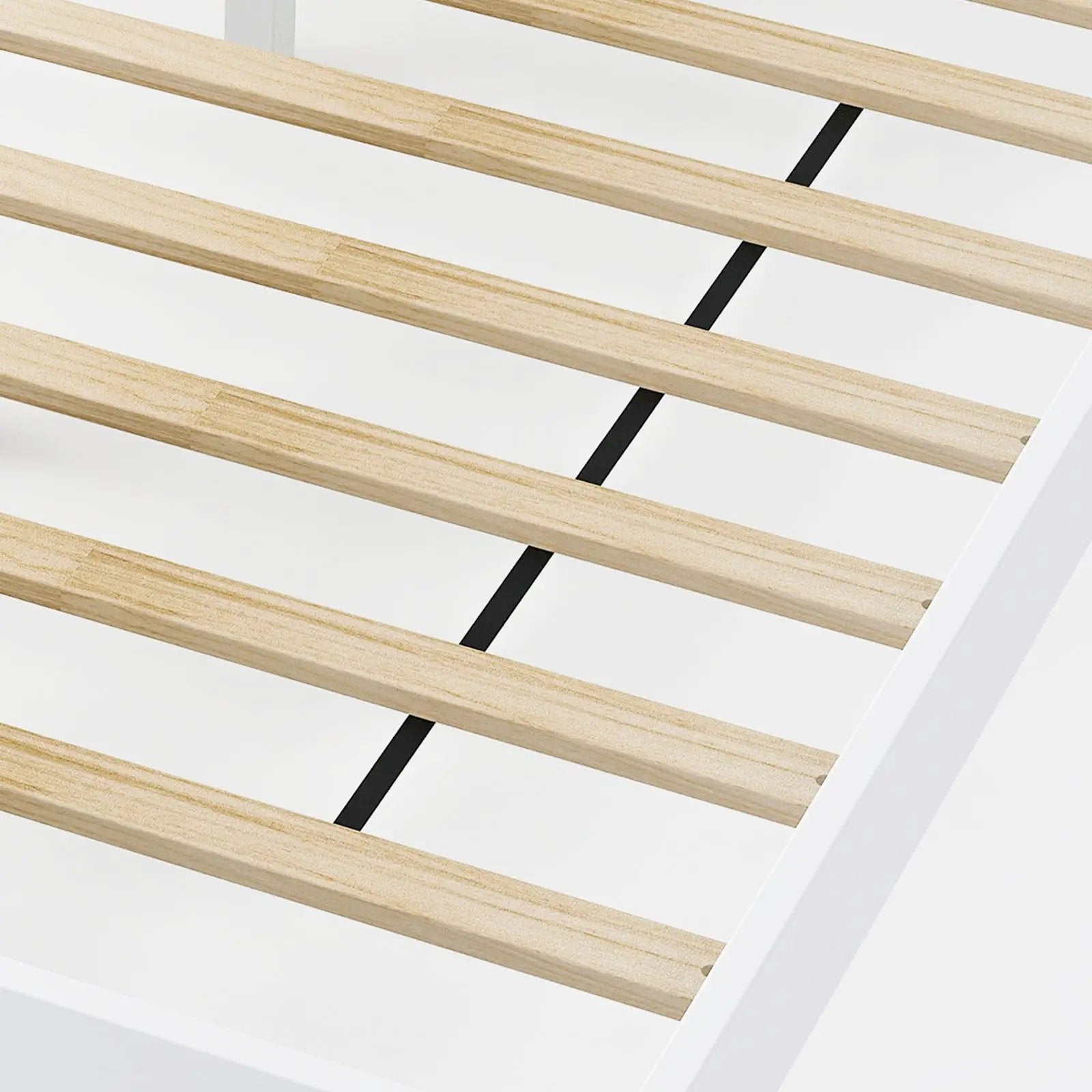 Twin/Full/Queen Size Wood Bed Frame with Headboard and Wooden Slats Support by DirectDeals
