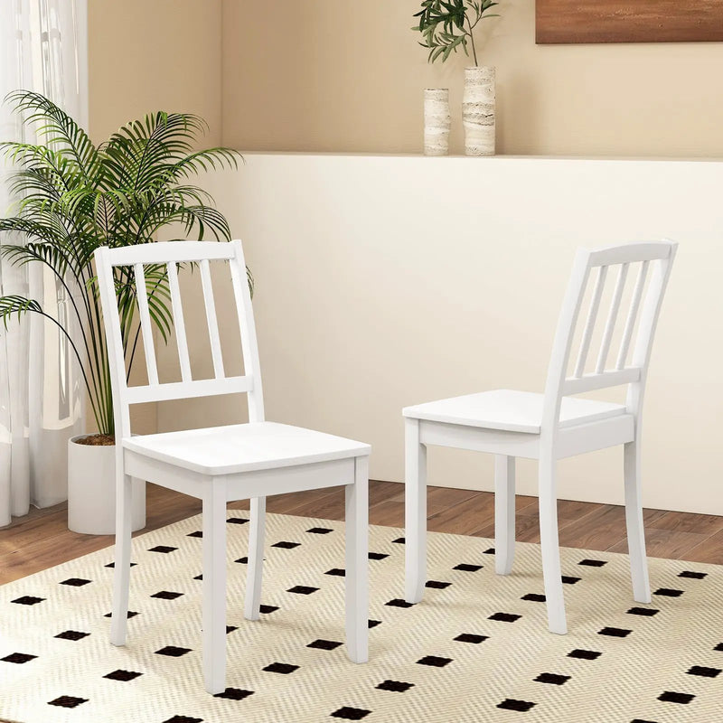 Wood Dining Chair Set of 2 with Rubber Wood Legs by DirectDeals