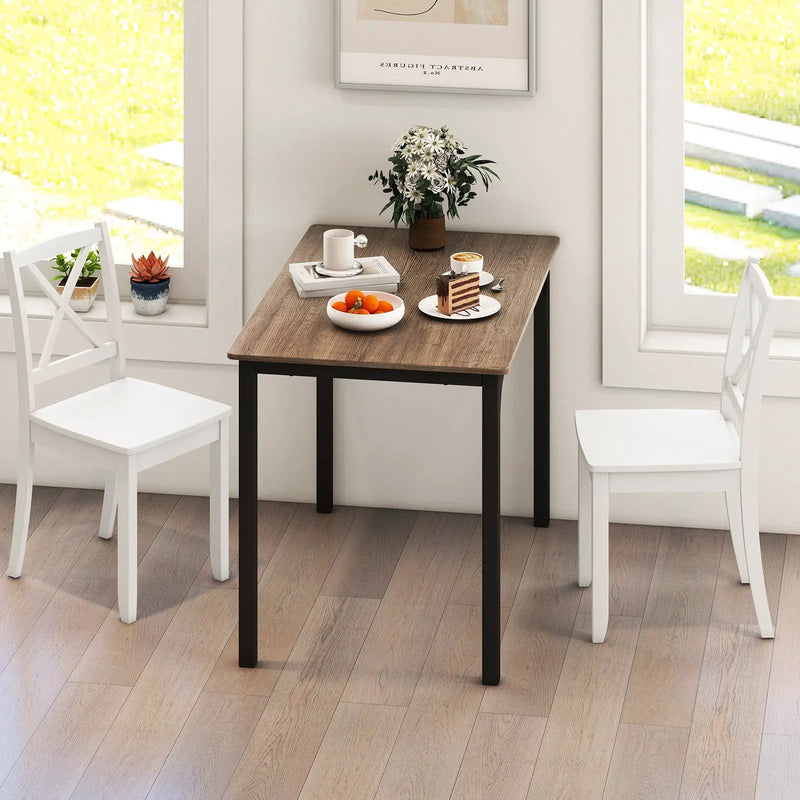 Wood Dining Chair Set of 2 with Rubber Wood Legs and Curved Backrest by DirectDeals