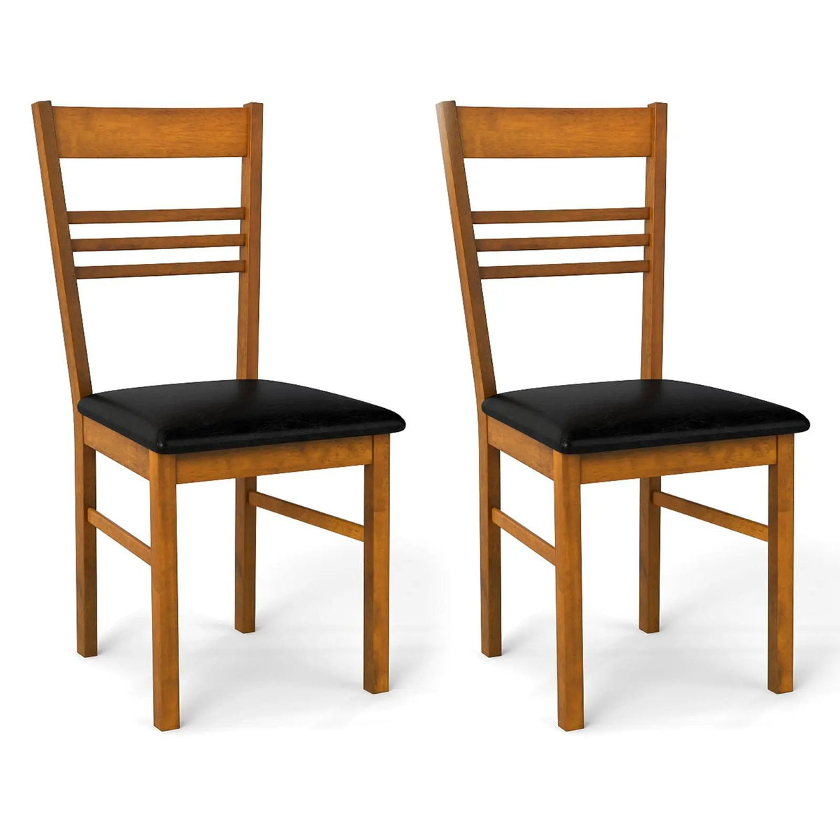 Wood Dining Chairs Set of 2 with Rubber Wood Frame by DirectDeals