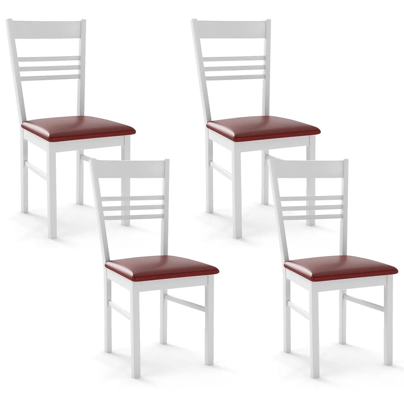 Wood Dining Chairs Set of 4 with Rubber Wood Frame by DirectDeals