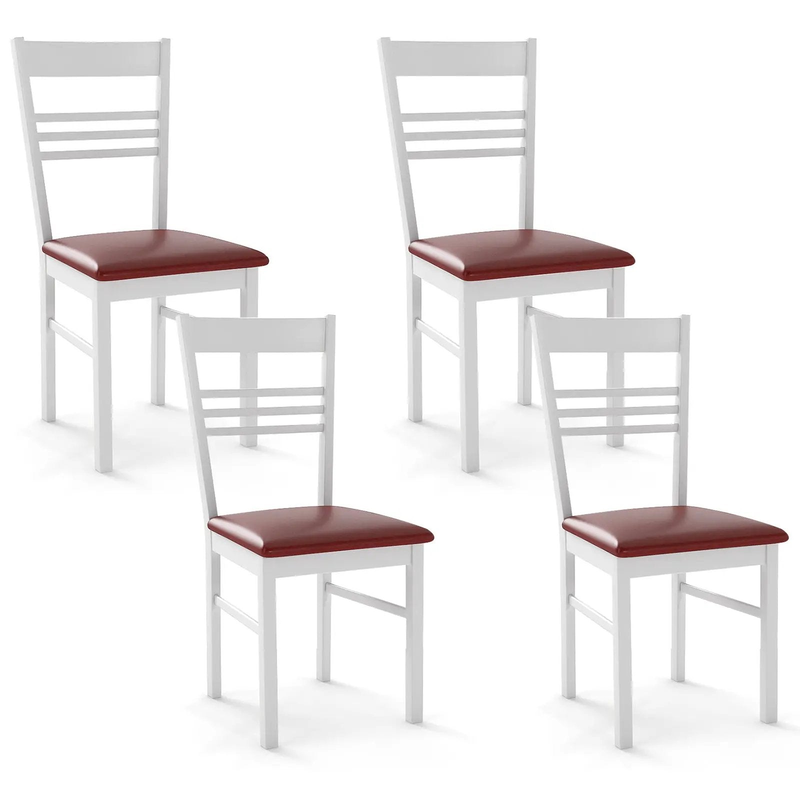 Wood Dining Chairs Set of 4 with Rubber Wood Frame by DirectDeals