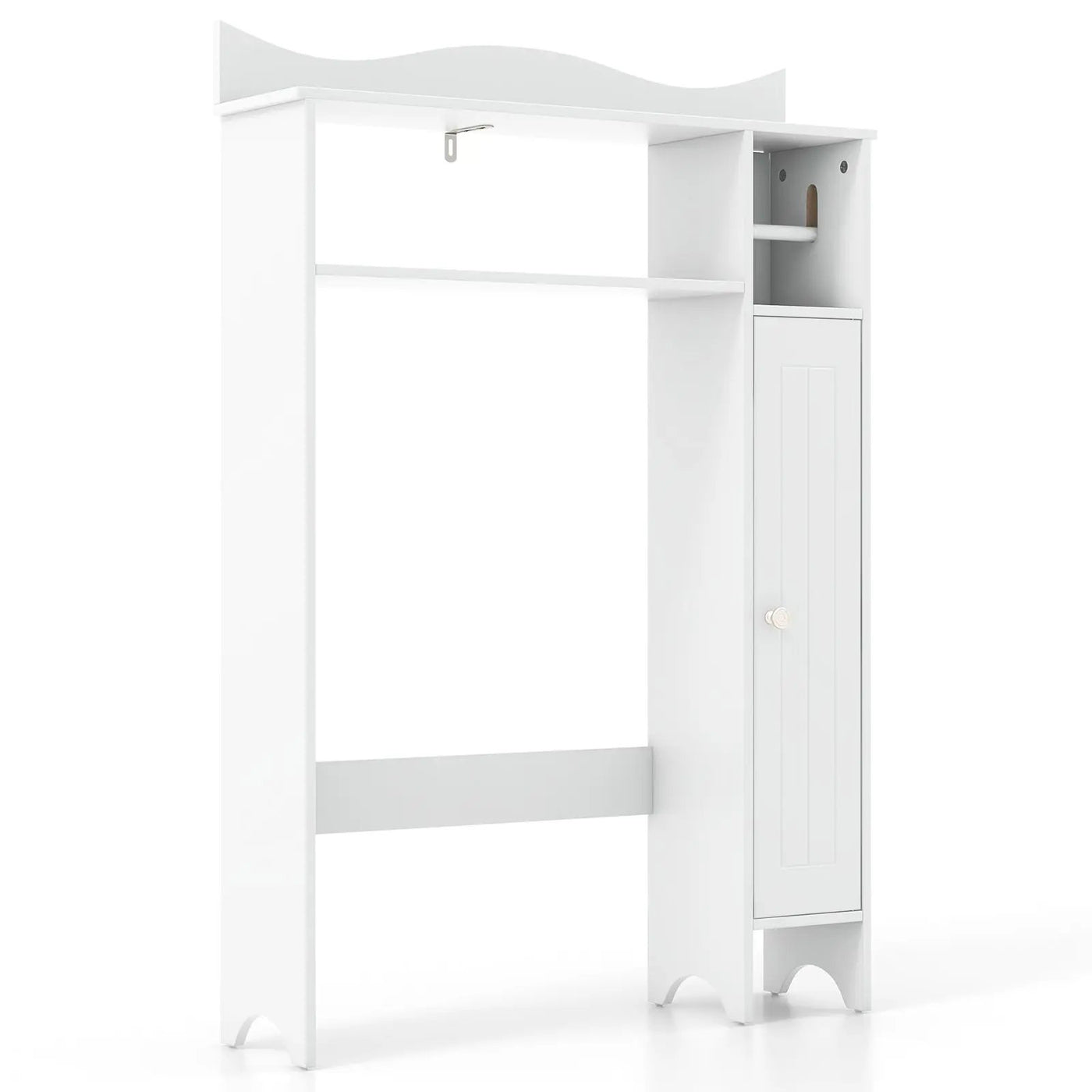 Wood Over the Toilet Bathroom Space Saver with Paper Holder and Shelf by DirectDeals