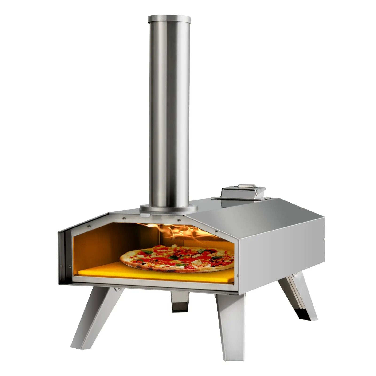 Portable Stainless Steel Outdoor Pizza Oven with 12 Inch Pizza Stone by DirectDeals