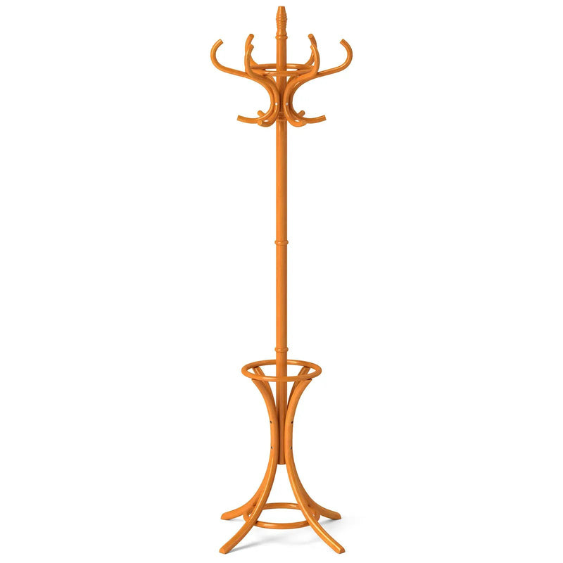 Wood Standing Hat Coat Rack with Umbrella Stand by DirectDeals