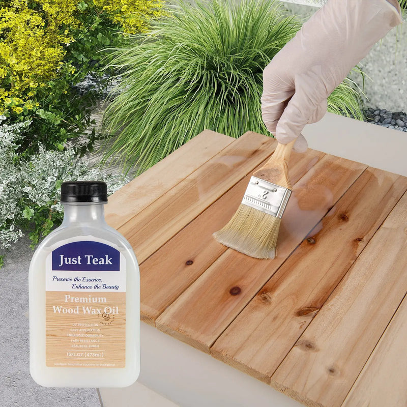 Wood Wax Oil for Outdoor and Indoor Furniture Teak Care Kit to Restore and Protect Wood by DirectDeals