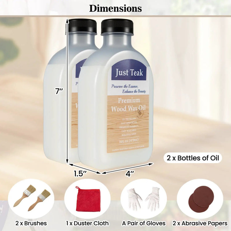 Wood Oil Cleaner and Brightener Set - 16 oz (2 Pack) by DirectDeals