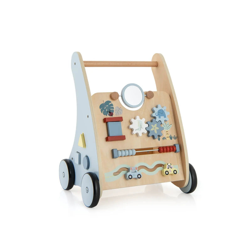Wooden Baby Push and Pull Walker with Multi-Activity Learning Center by DirectDeals
