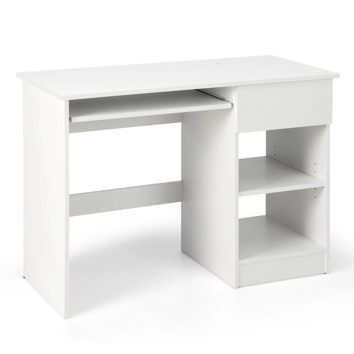 Wooden Computer Desk with CPU Stand by DirectDeals