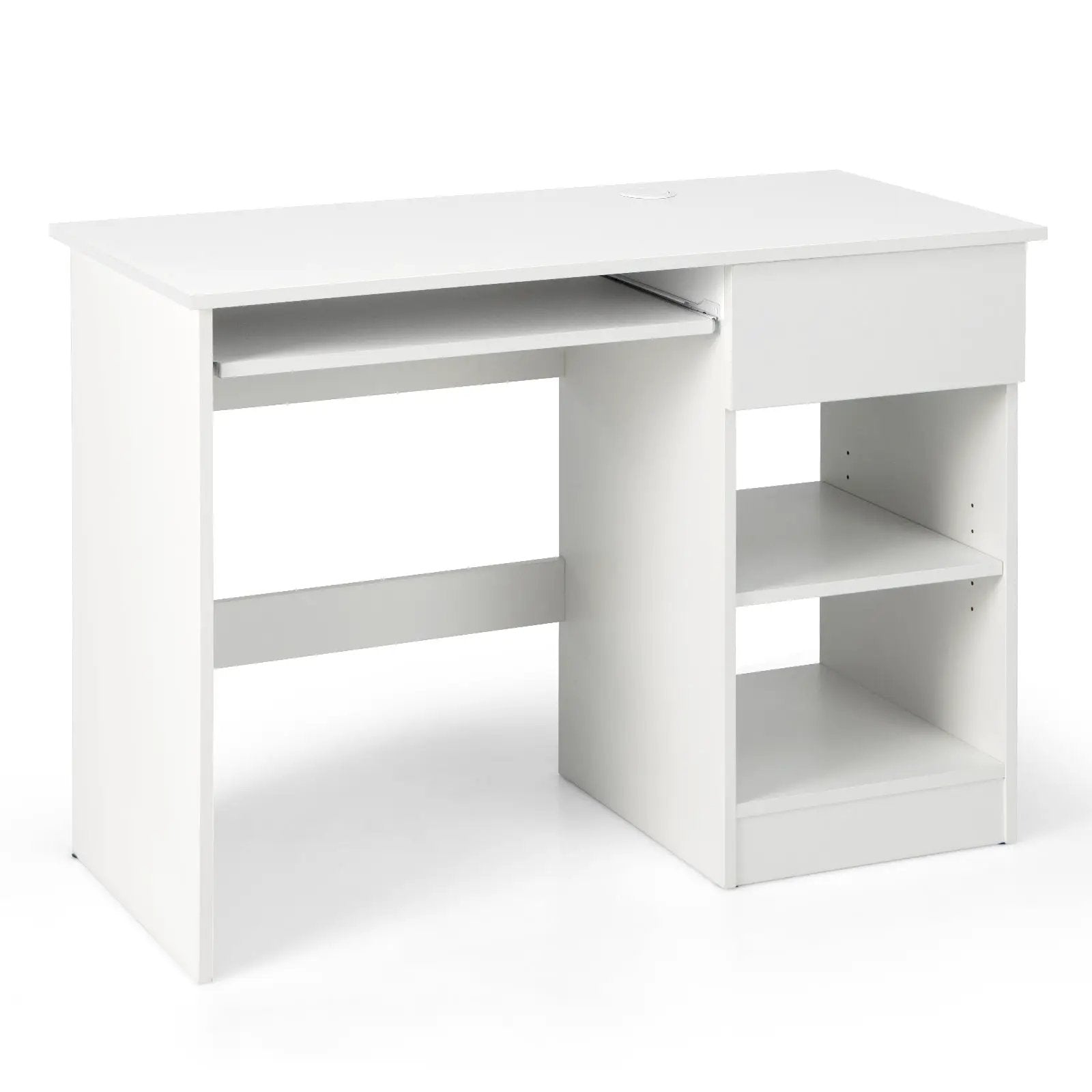 Wooden Computer Desk with CPU Stand by DirectDeals
