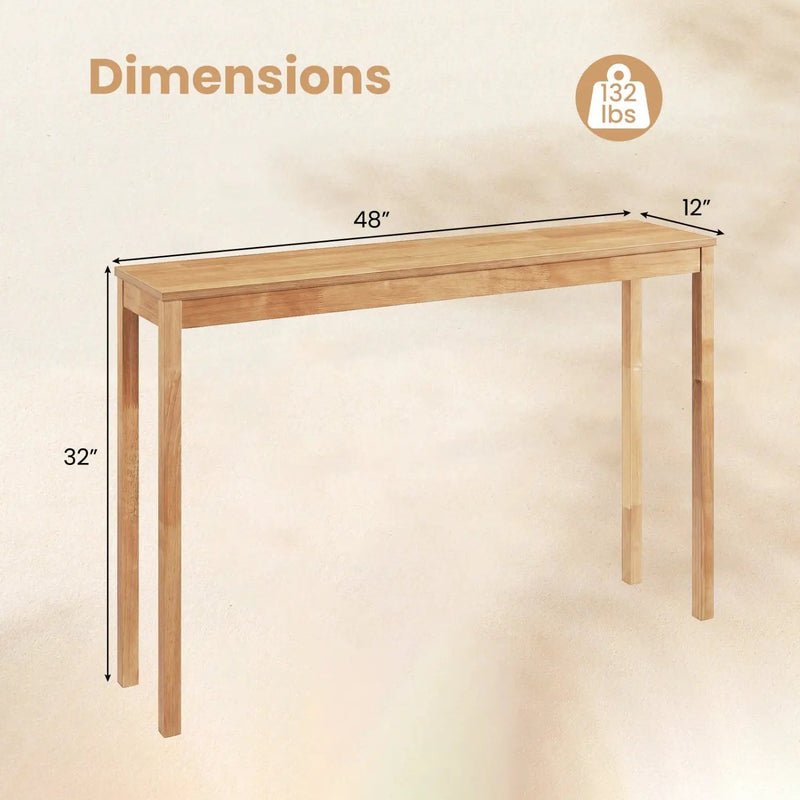 Wooden Console Table Modern Farmhouse Sofa Table with Thickened Top by DirectDeals