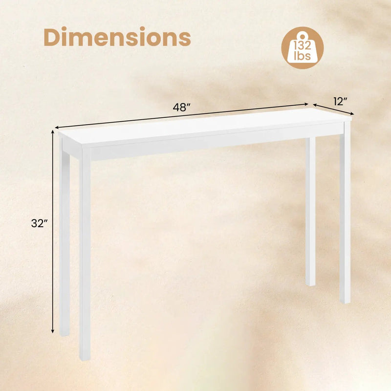 Wooden Console Table Modern Farmhouse Sofa Table with Thickened Top by DirectDeals