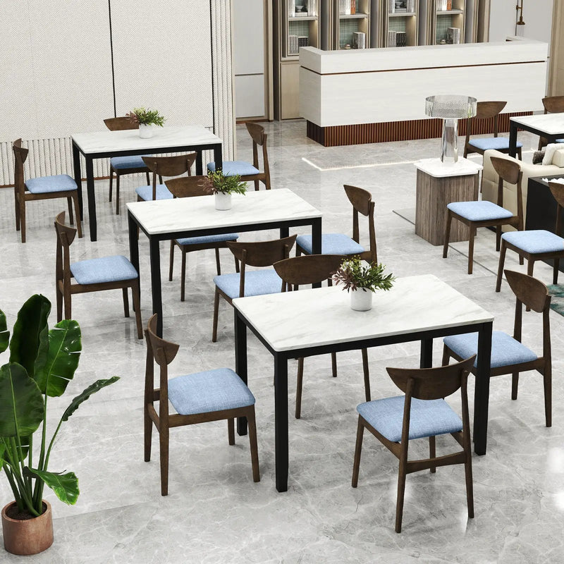 Wooden Dining Chair Set of 2 with Rubber Wood Leg-Brown by DirectDeals